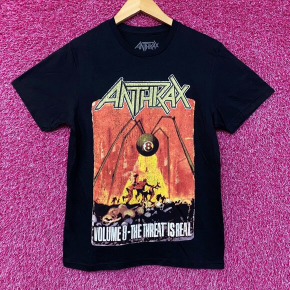 Anthrax Volume 8 The Threat is Real Heavy Metal Band T-Shirt Small - Picture 1 of 4